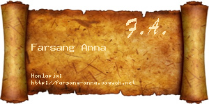 Farsang Anna névjegykártya
